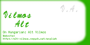 vilmos alt business card